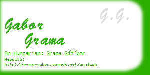 gabor grama business card